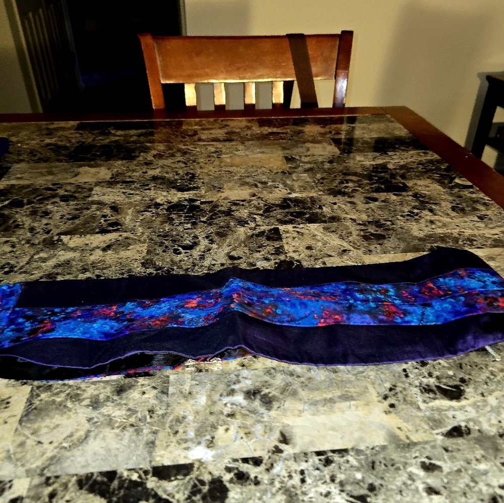 Elegant Blue, Black & Purple Cummerbund.